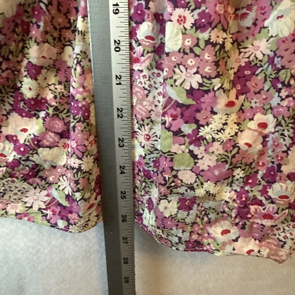 CZ by Carolina Zapf Pink Floral Bow‎ Drop Waist 100% Cotton Dress 6Y Cottagecore